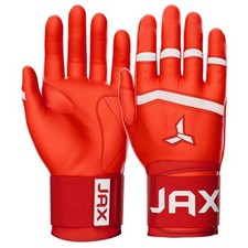 Jax Batting Gloves  Cherry Red  Strap Cuff