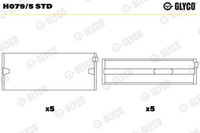 Kurbelwellenlager Glyco H079/5 STD FüR Audi VW Superb Clja Mitsubishi Octavia XL