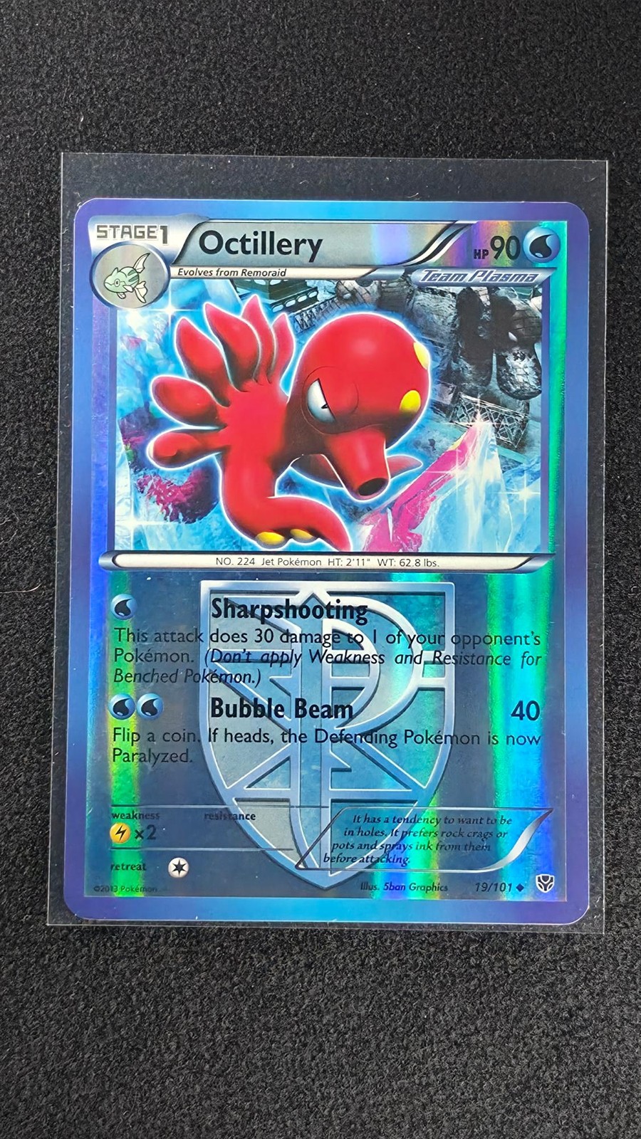 OCTILLERY | 19/101 | REVERSE HOLO UC NM/M | PLASMA BLAST POKEMON