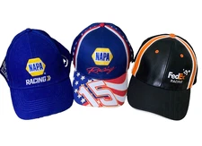 Lot of 3 NASCAR Hats Napa & FedEx Racing Chase Elliott #9, Waltrip #15