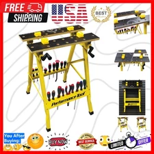 Versatile Multipurpose Workbench with Fast Adjusting Clamp - 200 lbs Safe Load