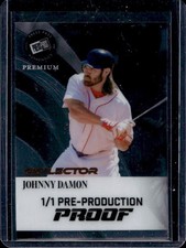 2024 Leaf Press Pass Premium Johnny Damon Reflector Pre-Production Proof #1/1
