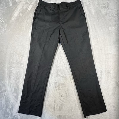 Perry Ellis Men's Slim Fit Dress Pants Black Size 32x30 Classic Work Office Wear