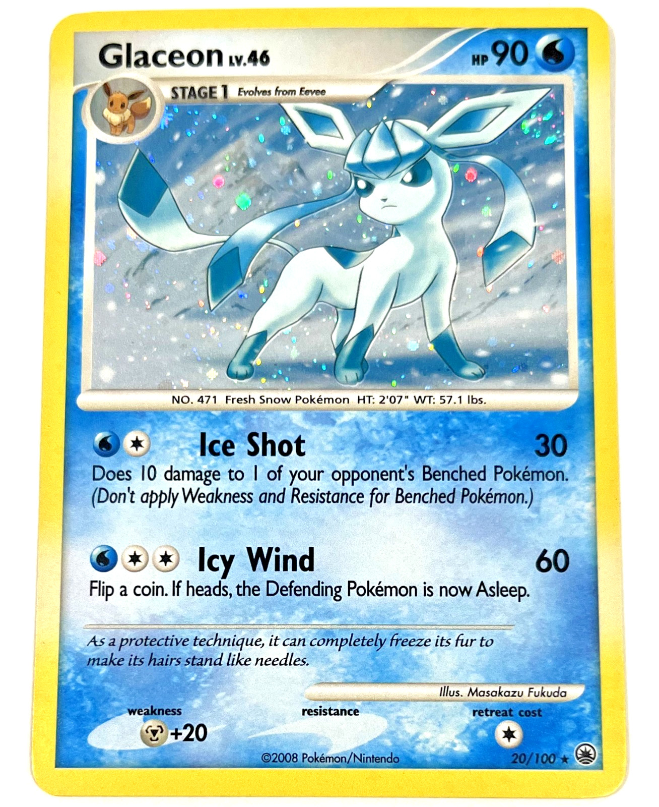 Pokémon Majestic Dawn - Glaceon - Deck Exclusive Holo Rare - NM - 20/100
