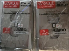 TayMac 1-Gang Jumbo Duplex Wall Plate -  Brushed Nickel (2Pack)  MWWJBN-DX-4 NEW