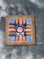 Vintage Emaille Dose Kupfer Schmuckdose Handarbeit Mid Century