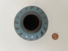 Blue On Black Mata Ortiz Pueblo Pottery Small Geometric Vase Signed BML — photo 8