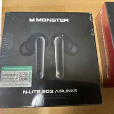 Monster N-Lite 203 AirLinks Wireless Earbuds Bluetooth Headphones HiFi Stereo.