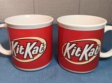 Kit Kat Hershey's Candy Bar Logo Coffee Mug Cup Set of 2 Red White Galerie