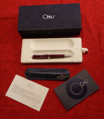 Rare  OMAS 360 Bordeaux Ballpoint Pen Italy high-quality Writing