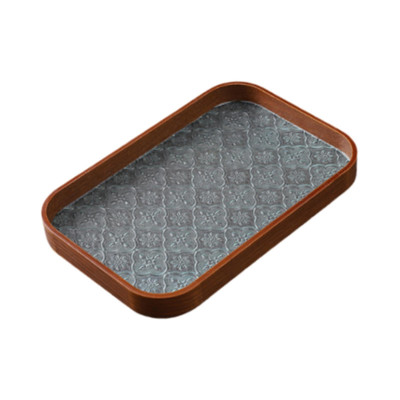 Holz Serviertablett Holztablett Platte Schrank Organizer Couchtisch Tablett für