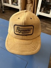 Vintage Paymaster Seeds Brown USA Made, Suede Farm Snapback Hat
