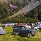 Yescom EZ GO 30ft Telescopic Flag Pole Kit with Tire Mount Base Outdoor Camping — photo 2