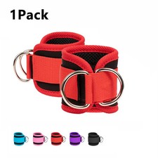 1pc Fitness Ankle Strap Adjustable D-Ring Support Ankle Protection Gym Leg Stren