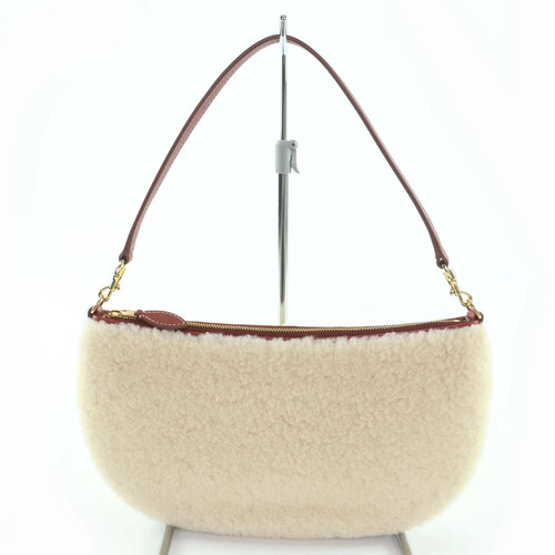 Loro Piana 2WAY mini bag pouch shoulder bag iory brown made in Italy women's