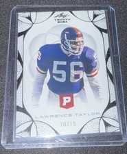 2024 LEAF TRINITY LAWERENCE TAYLOR /10 BLACK FOIL NFL RARE BOOKEND 10/10 GIANTS