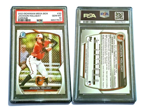 JACKSON HOLLIDAY 2023 Bowman Mega Box Chrome #20 PSA 10 GEM MINT Baltimore