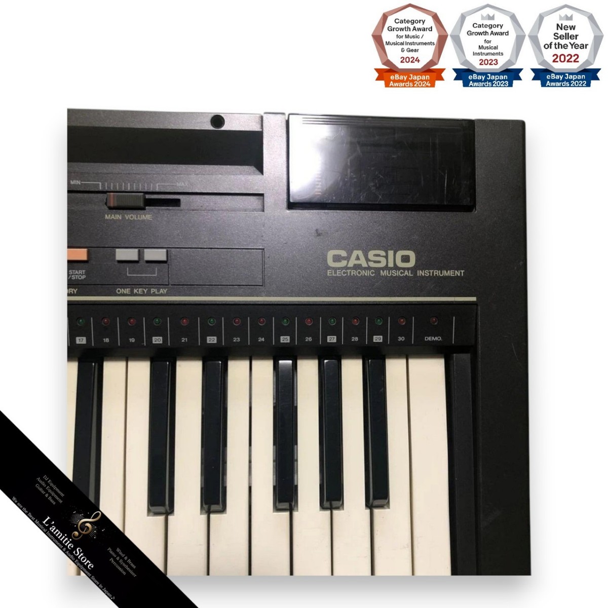 Casio CT805 Electronic Keyboard Includes AC Adapter Battery Cover