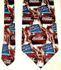 Coca-Cola Brand - Mens Coke Glass Silk Neck Tie Multi-Color