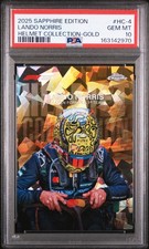 2025 Topps Chrome Sapphire F1 Lando Norris Helmet PSA 10 Gold #/50 POP 1