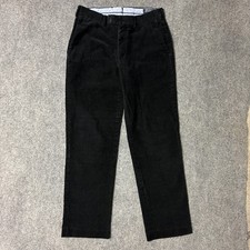 Vintage Polo Ralph Lauren Pleated Wide Leg Mens Corduroy Pants size 30x31 Black