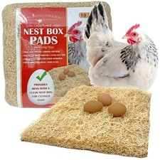 Nest Box Pads for Chicken Nesting Boxes - 13 x 13 Pads Made in USA from Susta...