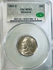 1932 S Washington Quarter CACG MS62