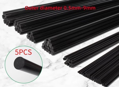 5PC Carbon fiber solid rod aircraft model material 0.5-9mm high strength L:500mm