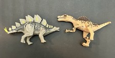 KID GALAXY DINOSAURS LIGHTS  SOUNDS FULLY POSABLE LOT Of 2 TESTED  WORKING