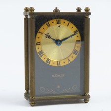 LeCoultre Time, Alarm & Music Box Miniature Desk or Boudoir Clock