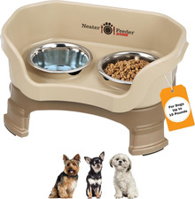 Neater Feeder Deluxe Mess Proof Dog Bowls Small  Standard Bowl, Cappuccino