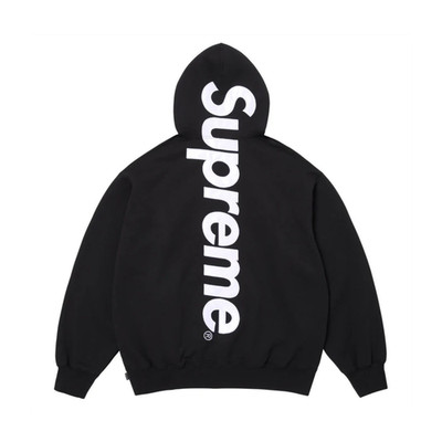 Supreme Satin Appliqué hoodie Size L black | eBay