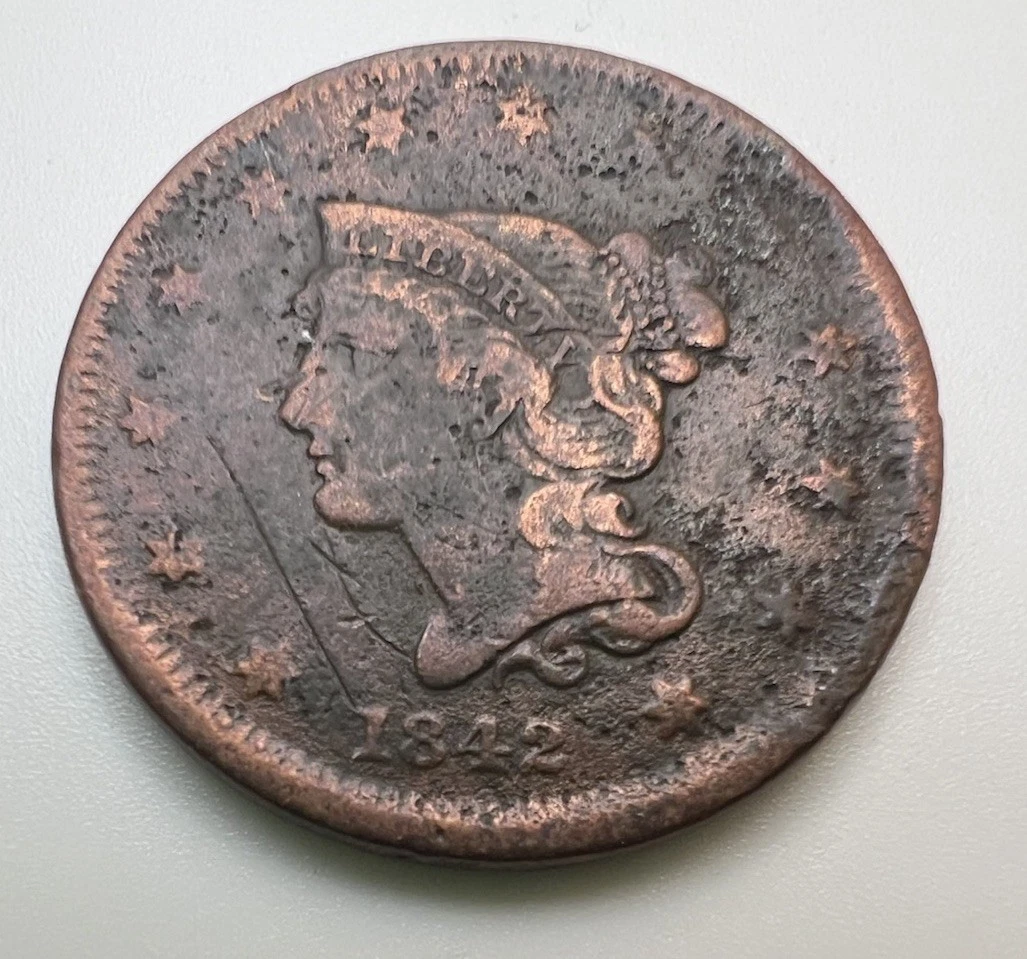 1842 Year Braided Hair Large Cents (1839-1857) for sale | eBay
