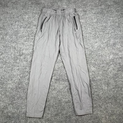 Russell Knit Pants Boys Gray Slim Fit Nylon Stretch Tapered Leg Drawstring