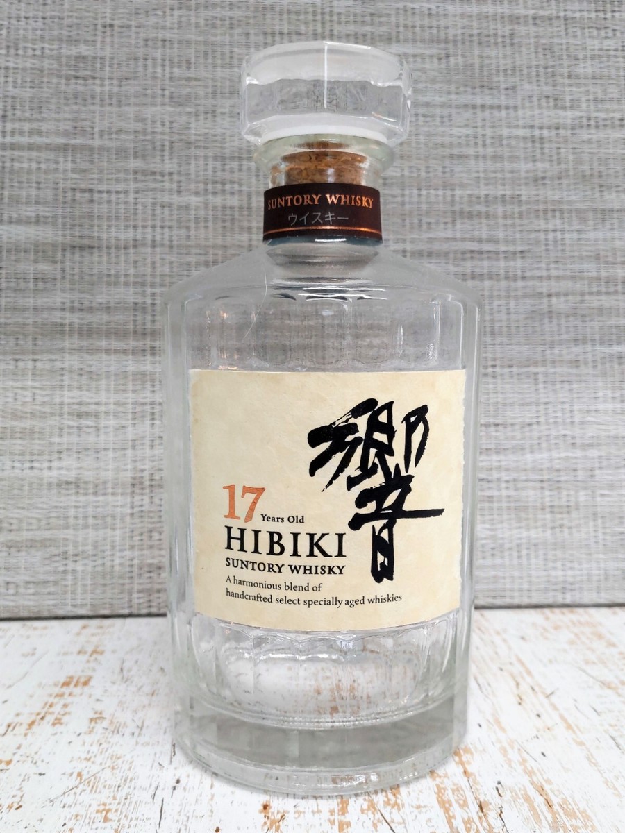 HIBIKI Suntory Whisky 17 years old Glass Decanter 750ml FREE