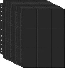 900 Pockets Trading Card Pages Sleeves Double-Sided Card Sleeves Binder Sheets