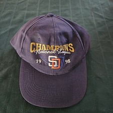 Vintage New San Diego Padres Snapback Hat 1998 National League Champions Blue