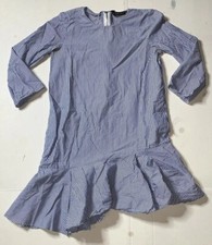 Preowned- Zara Trafaluc Long Sleeve Striped Asymmetrical Dress Womens (Size XS)