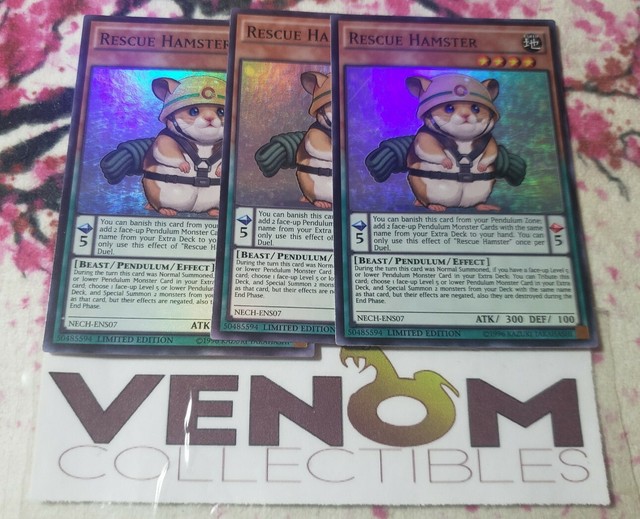 3x (M/NM) Rescue Hamster NECHENS07 Super Rare Limited Edition YuGiOh eBay