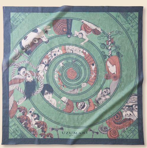PSL Junji Ito UZUMAKI Grande Furoshiki Paño de Envoltura Japonés 25 Aniversario