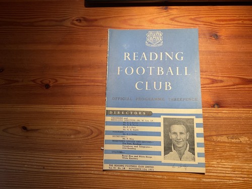 Programmlesung gegen Colchester United Football League 1951 / 1952