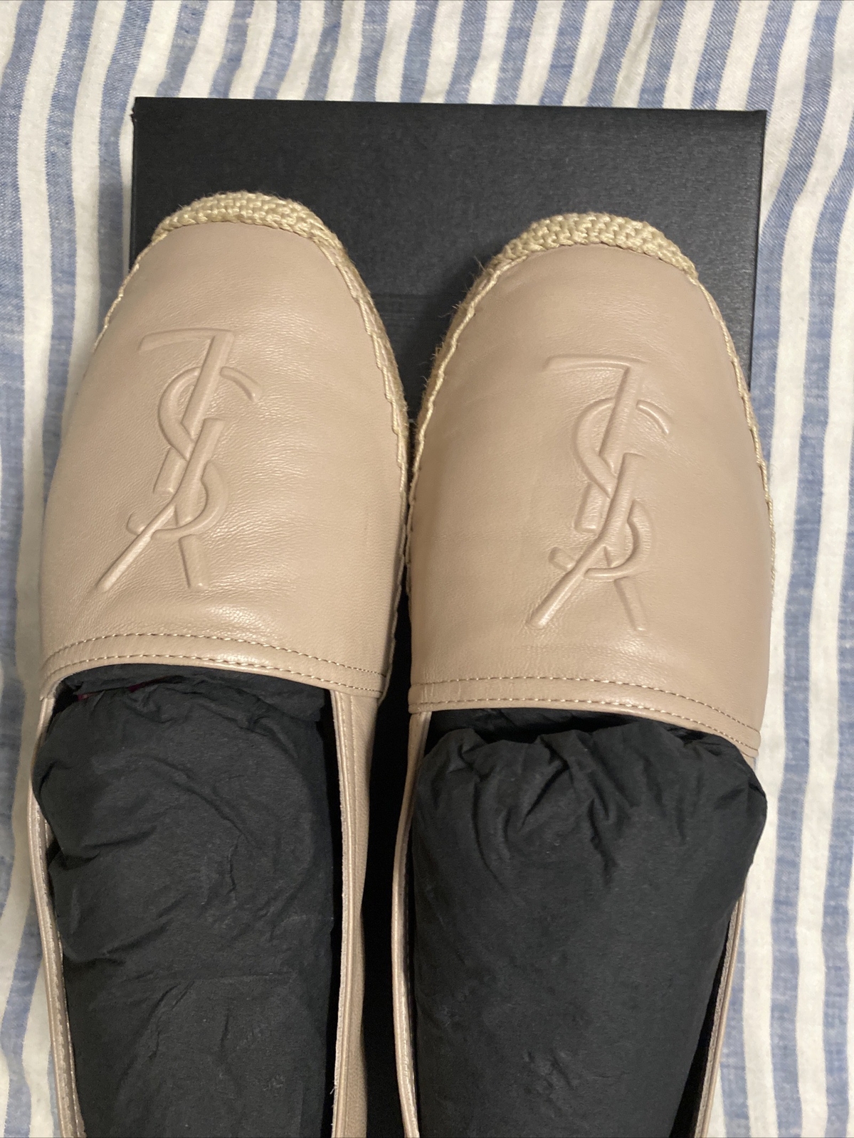 Saint Laurent espadrillas donna nappa rugiada polvere