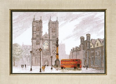 Diy Needlepoint Cross Stitch ''London. Westminster Abbey'' Embroidery Kit.