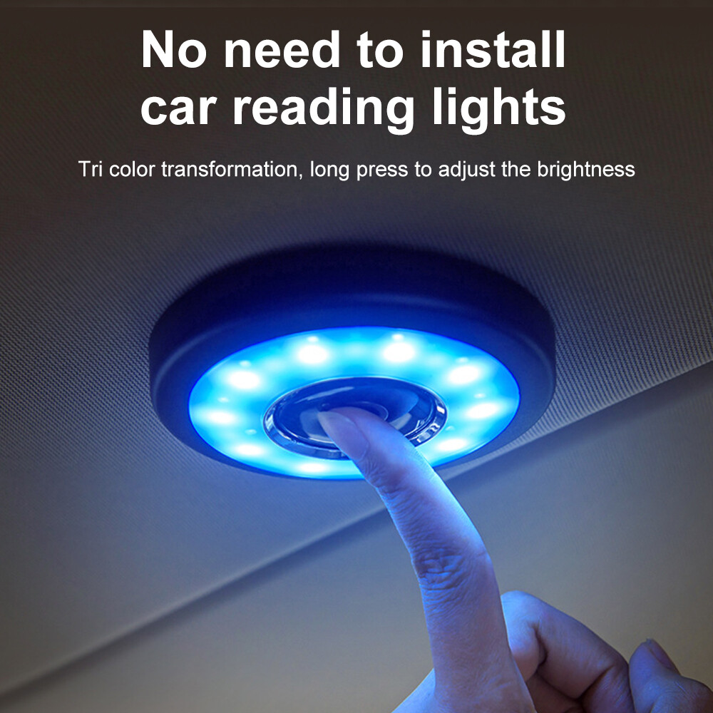 Vehicle Car Interior LED Lights USB Rechargeable Dome Roof Ceiling Reading Lamp