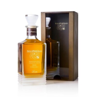 Distillerie Berta Grappa solo per Gian, in der Holzkiste, 43% vol. 0,7 Liter