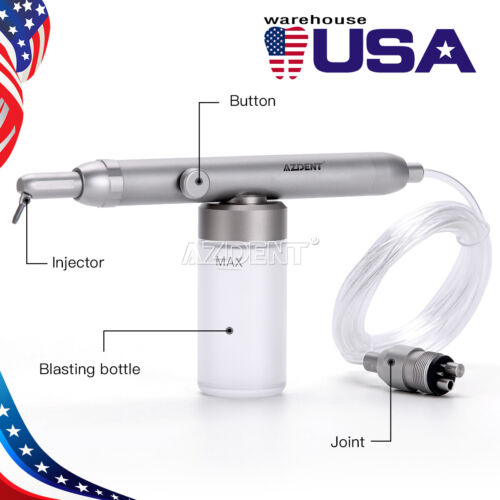 AZDENT Dental Alumina Air Polisher Abrasion Microetcher Sandblasting Gun 4Holes - Afbeelding 1 van 12