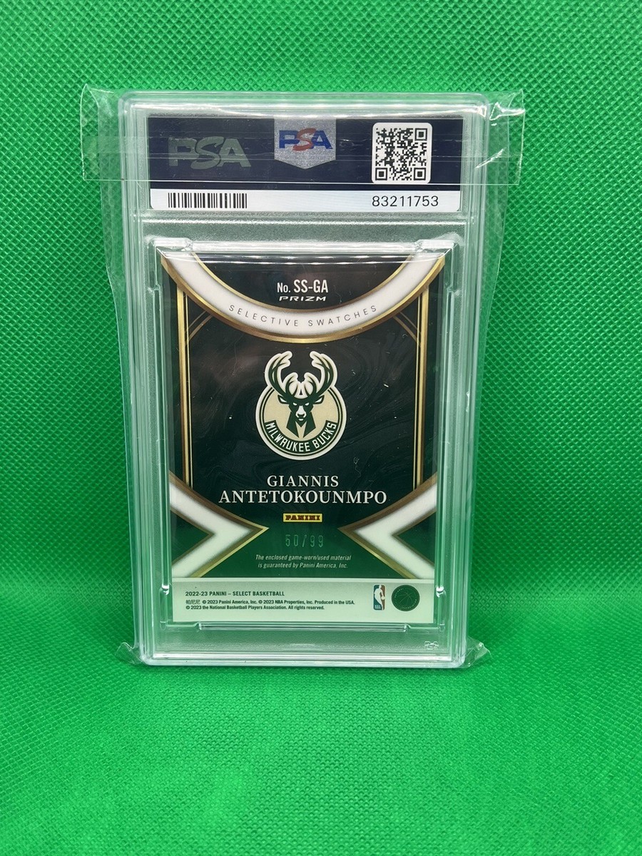 2022-23 Purple Prizm Selective Giannis Antetokounmpo Game Used