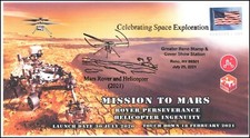 21-210, 2021, Mission to Mars, Event Cover, Pictorial Postmark, Reno NV,