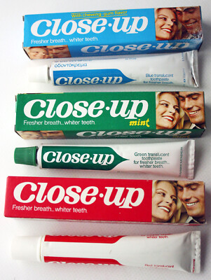 3x VINTAGE 70'S TOOTHPASTE CLOSE-UP FRESHER BREATH GREEK EDITION GREECE NEW NOS!