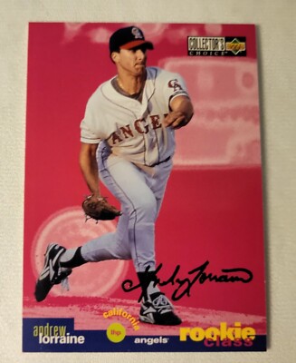 1995 Upper Deck Choice ANDREW LORRAINE GOLD SIGNATURE Rookie Baseball Card